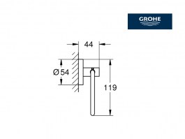 MEDIDAS PORTARROLLOS SIN TAPA ESSENTIALS GROHE